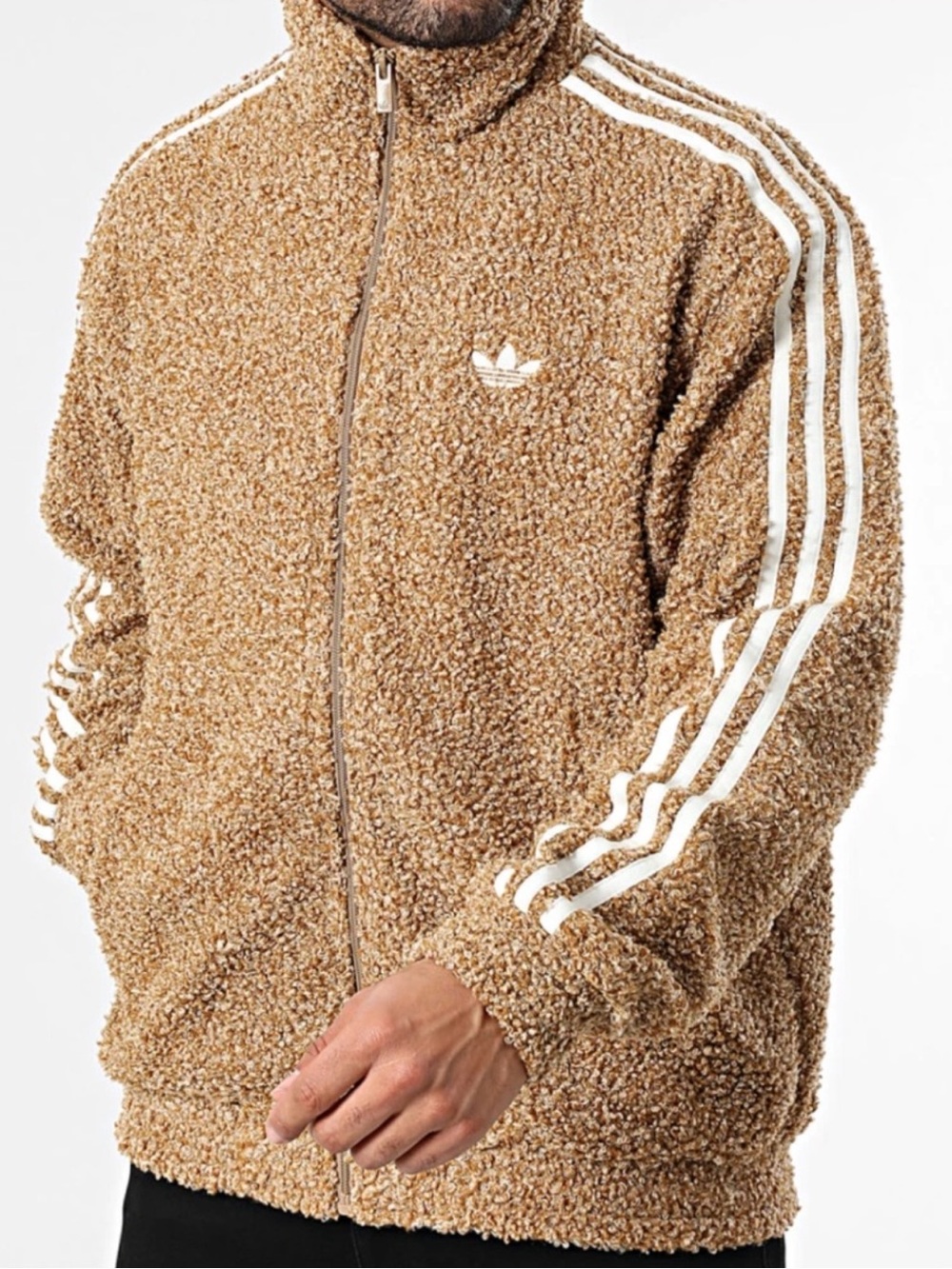 🦋ADIDAS Men’s ORIGINALS FIREBIRD BOUCLE
 Sherpa teddy fleece Track Jacket -
M